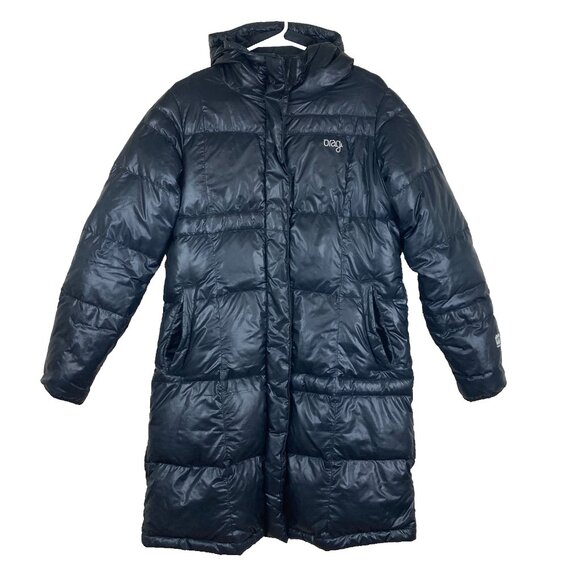 Orage Womens Sz L Down Fill Longer Length Hooded Quilted Puffer Winter Jacket - Picture 1 of 9